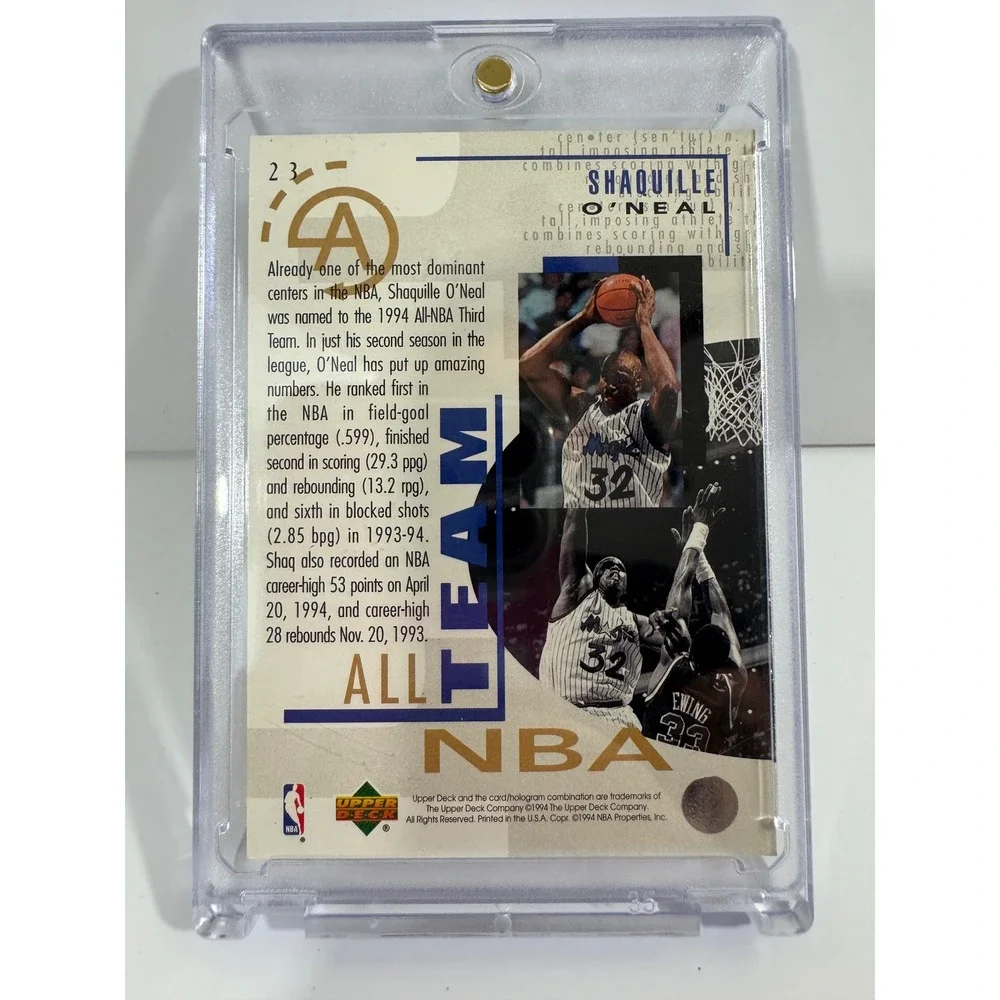 Upper Deck Trading Card Mens OS Multi Good Shaquille O'Neal All-NBA Team 23